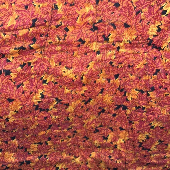 Fall Harvest Style Pumpkin, Leaves, Sunflowers Reversible Quilted Table Runner - Picture 3 of 5